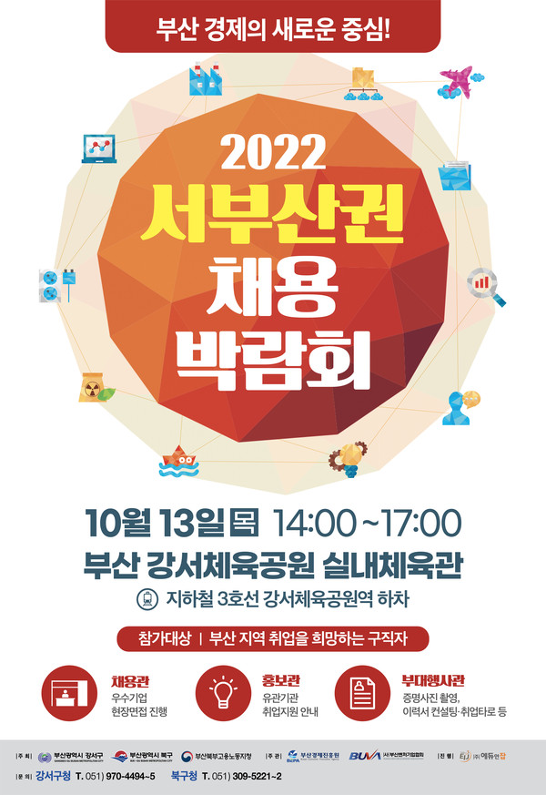 ‘2022년 서부산권 채용박람회’ 개최 포스터. [사진=강서구]